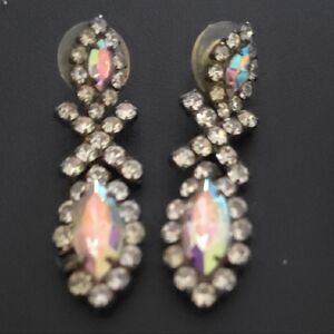Elegant Silver and Pink Crystal Earrings